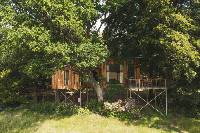 Front exterior of the Siski treehouse