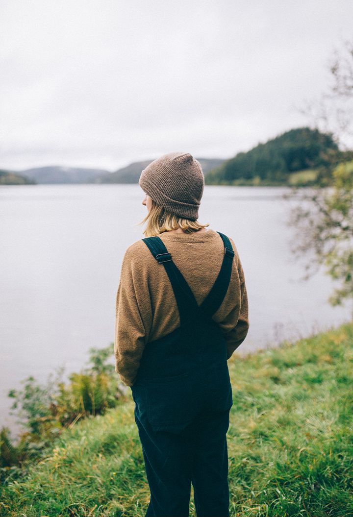 Person looking at waterside view