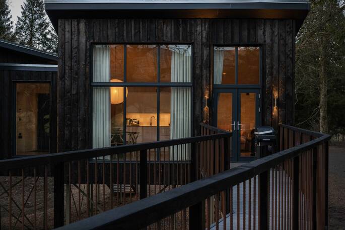 View into the entrance of the treehouse