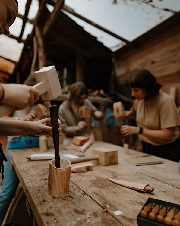 Woodworking workshop at Walden